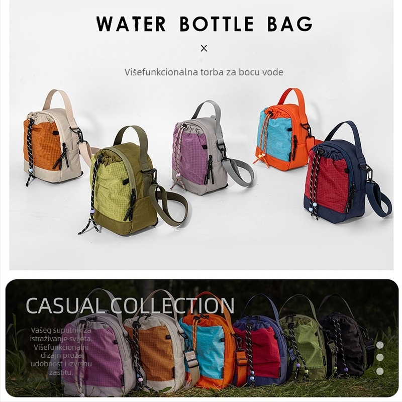 Vanjska sportska crossbody torba, kapacitet do 20 L, za 8-inčni prijenosnik, Oxford tkanina, zakrivljeni remen ramena