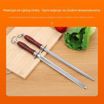 Fudong Tools Šipka za oštrenje noževa za meso – Visokougljično čelika, Ultra‑fi no zrno, Moderan dizajn