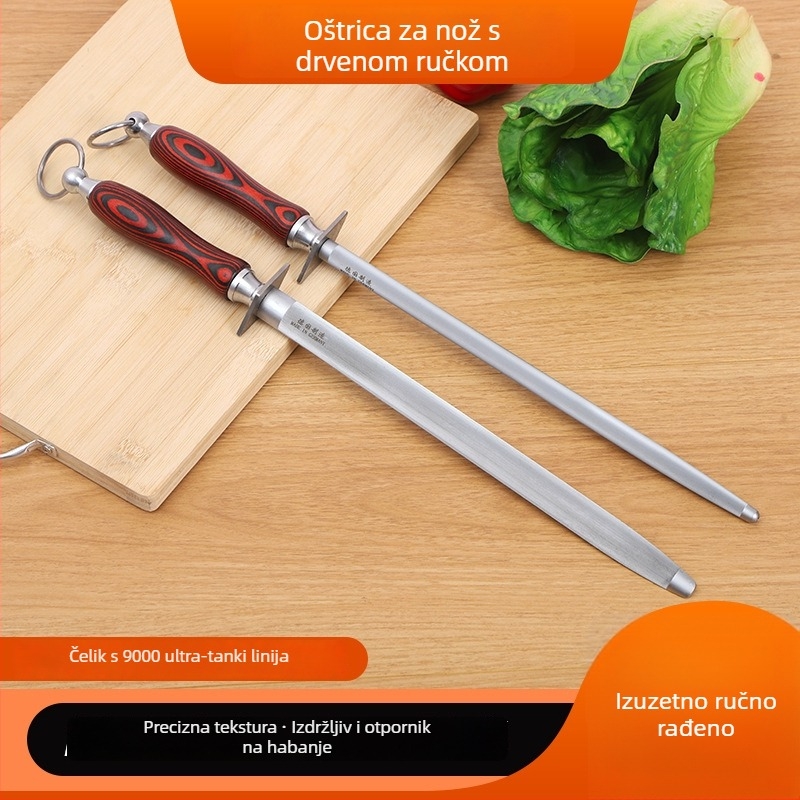 Fudong Tools Šipka za oštrenje noževa za meso – Visokougljično čelika, Ultra‑fi no zrno, Moderan dizajn