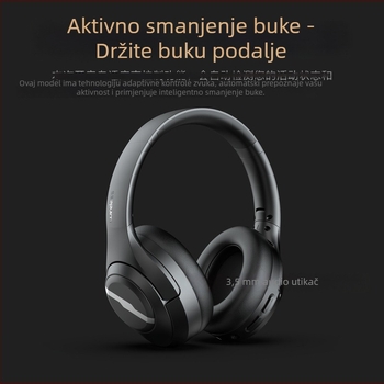 Bežične slušalice s aktivnim otklanjanjem šuma, Bluetooth 5.4, 8 sati baterije, sklopive, prilagodljiv logo