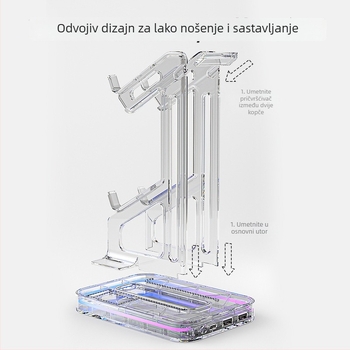 Stalak za prikaz gamepada Switch 2, ABS, dvostruki sloj, 245 g, za 1 kontroler
