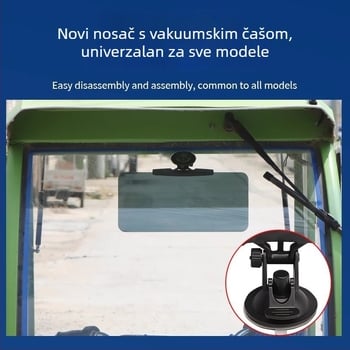 Sun visor za električni tricikl, ugradnja usisnim čašicama, PVC materijal, opća kompatibilnost