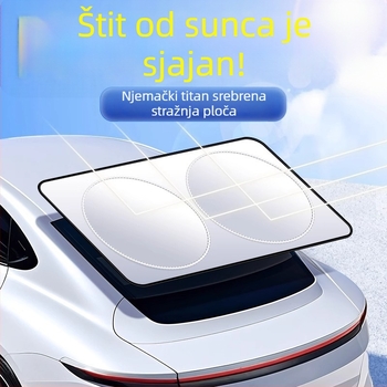 Auto sjenilo za stražnje staklo s ugrađenom instalacijom, univerzalna kompatibilnost, mogućnost prilagodbe i tiskanje logotipa, metalna legura