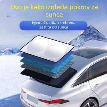 Auto sjenilo za stražnje staklo s ugrađenom instalacijom, univerzalna kompatibilnost, mogućnost prilagodbe i tiskanje logotipa, metalna legura