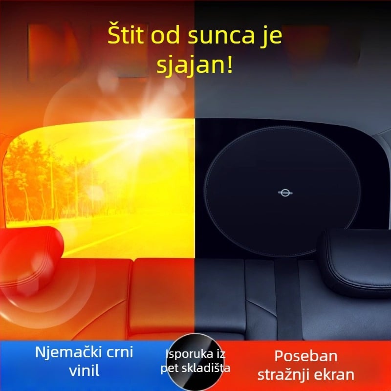 Auto sjenilo za stražnje staklo s ugrađenom instalacijom, univerzalna kompatibilnost, mogućnost prilagodbe i tiskanje logotipa, metalna legura