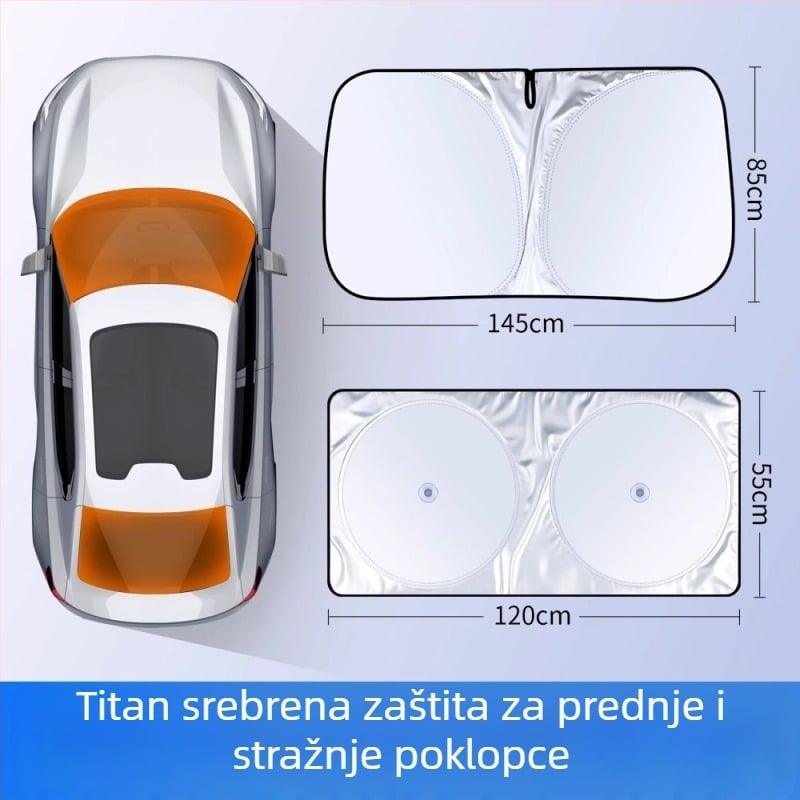Auto sjenilo za stražnje staklo s ugrađenom instalacijom, univerzalna kompatibilnost, mogućnost prilagodbe i tiskanje logotipa, metalna legura