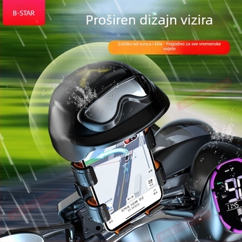 Držač za telefon na biciklu s bežičnim punjenjem (Materijal: mekano ljepilo; Stil: cyberpunk; Funkcija: bežično punjenje)