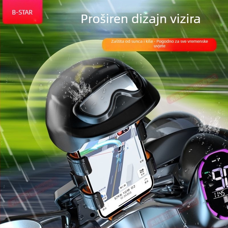 Držač za telefon na biciklu s bežičnim punjenjem (Materijal: mekano ljepilo; Stil: cyberpunk; Funkcija: bežično punjenje)