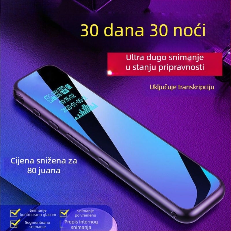 Diktofon s transkripcijom za nastavu i sastanke, metalno kućište