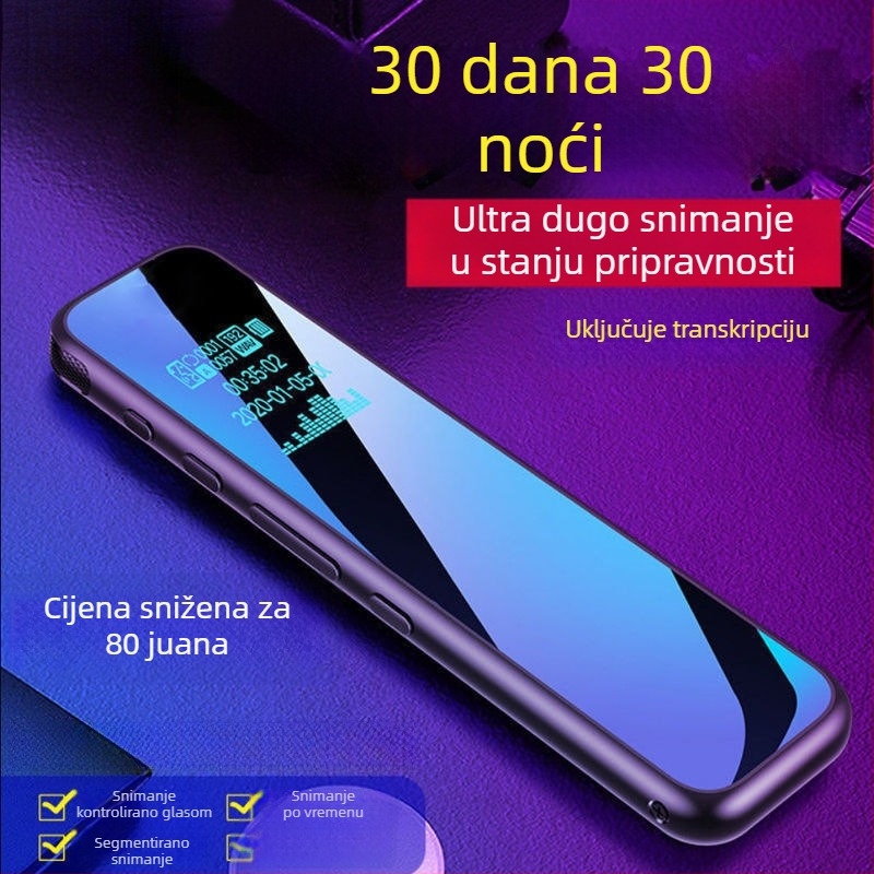 Diktofon s transkripcijom za nastavu i sastanke, metalno kućište