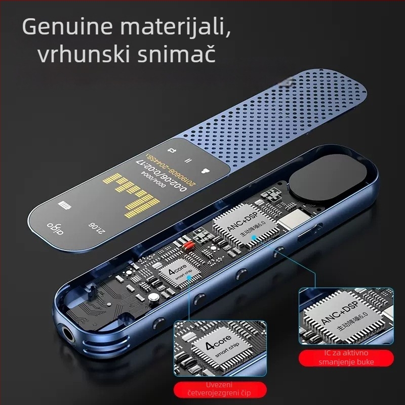 Konferencijski rekordér R3366 – Aktivacija glasa jednim pritiskom, WAV snimanje, 6 sati snimanja, HD zaslon, bez proširive memorije