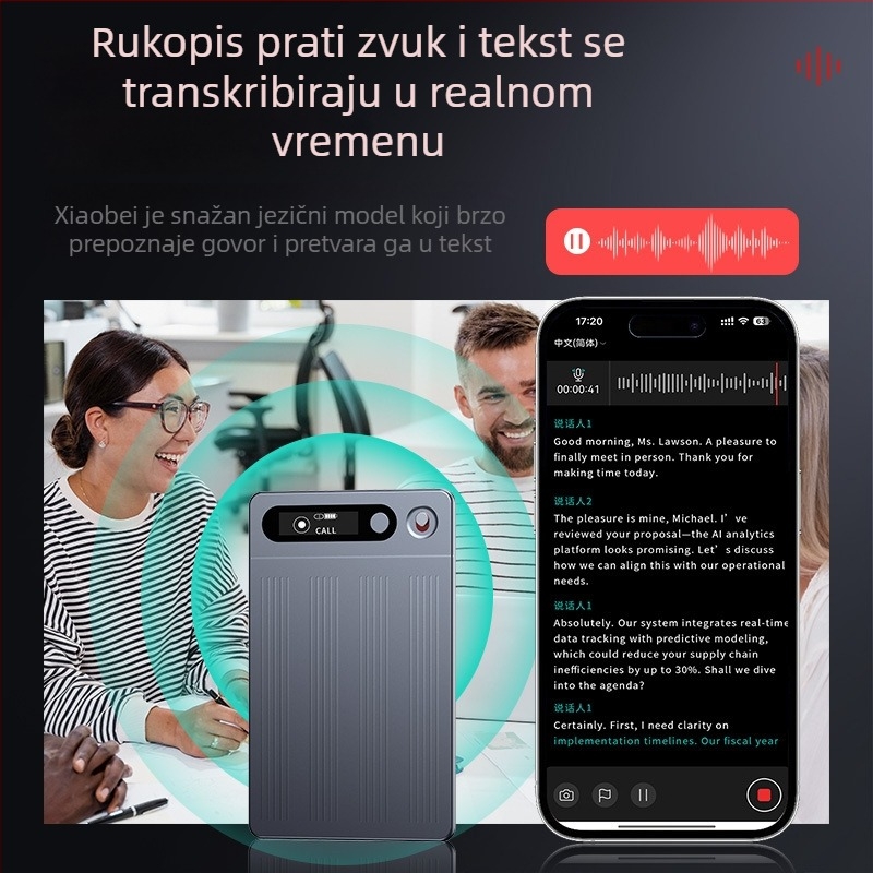 VORMOR M1 snimački olovak s dvostrukim načinom snimanja, MP3 format, domet snimanja do 5 m, trostruki sustav mikrofona (2 usmjerena mikrofona + 1 vibracijski mikrofon), Type-C sučelje