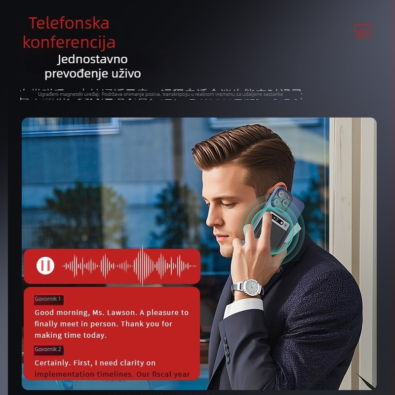 VORMOR M1 snimački olovak s dvostrukim načinom snimanja, MP3 format, domet snimanja do 5 m, trostruki sustav mikrofona (2 usmjerena mikrofona + 1 vibracijski mikrofon), Type-C sučelje