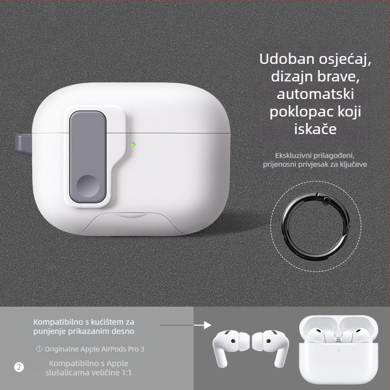 TPU zaštitna futrola za AirPods Pro 3 i AirPods 4 sa preklopnim poklopcem