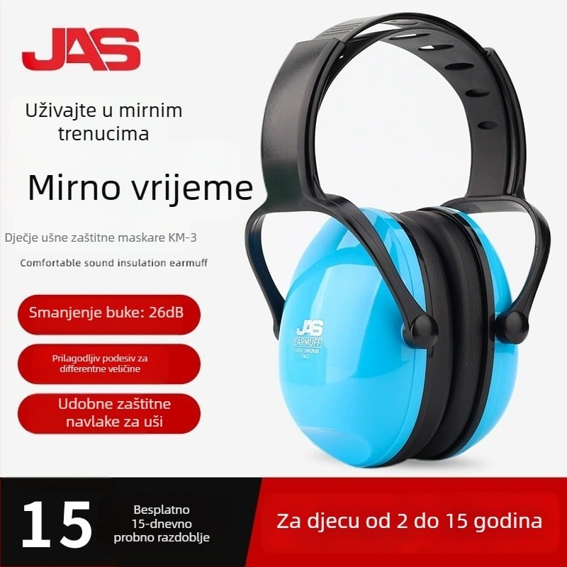 Dječji ušni štitnici s ABS otporno kućište za zvučnu izolaciju