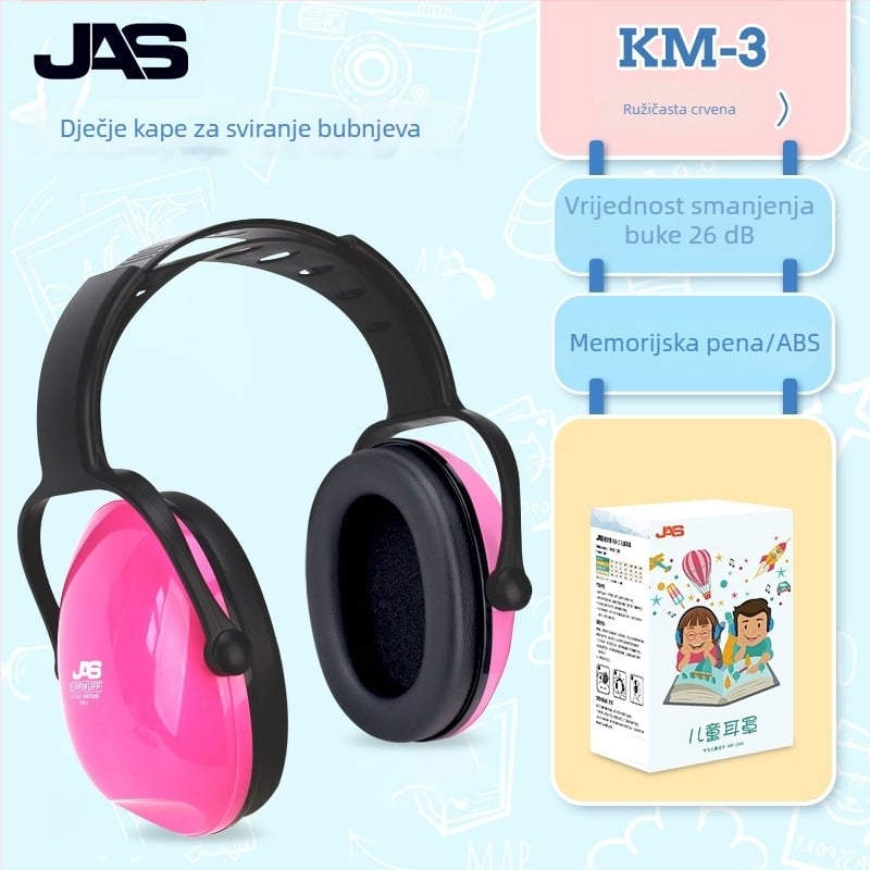 Dječji ušni štitnici s ABS otporno kućište za zvučnu izolaciju