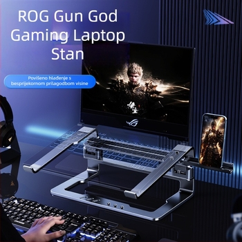 Stojalo za laptop 04118, aluminijska legura, univerzalna kompatibilnost, uspravni dizajn, hlađenje
