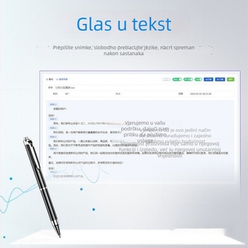 AI olovka za snimanje s prijevodom glasa u tekst, usmjeren mikrofon, nema proširivu memorijsku karticu, nema snimanja videa