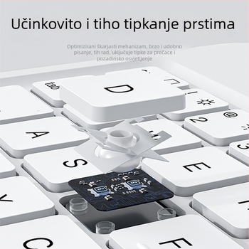 Prozirno okretno kućište za zaštitu tipkovnice s pozadinskim osvjetljenjem i stalkom za Huawei MatePad Air 12 i 11.5S