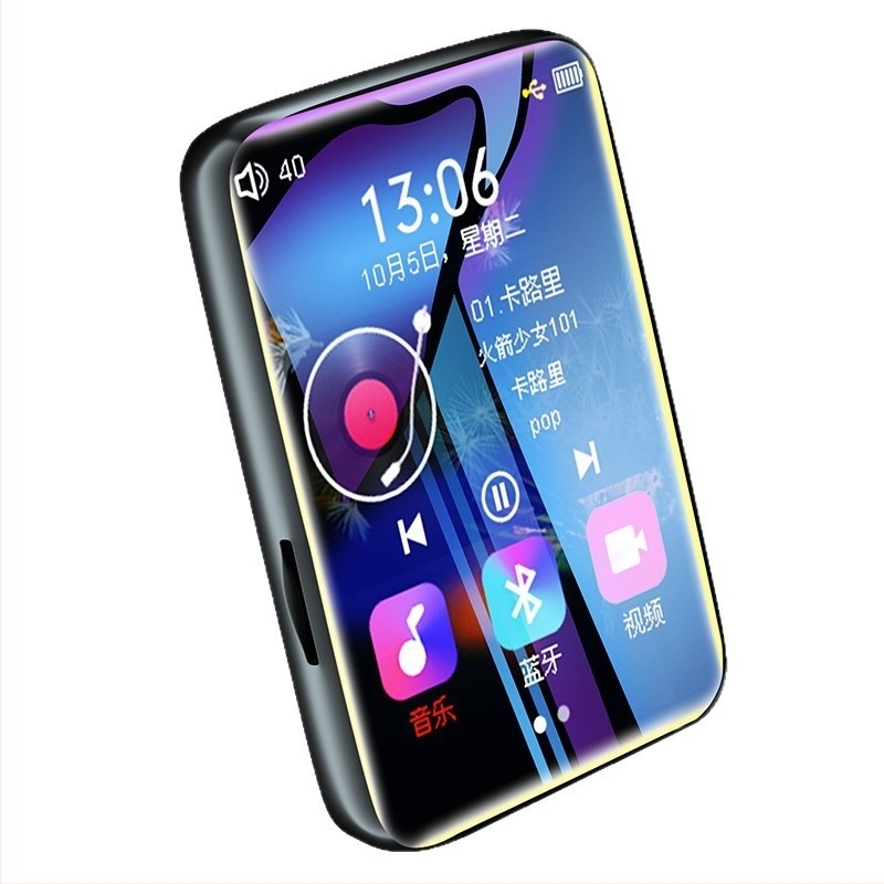 Metalni MP4 player s Bluetoothom i dodirnim zaslonom, 2,5-inčni TFT zaslon, podrška za TF karticu, MP3/WAV/FLAC/APE/WMA/OGG, FM radio i snimanje