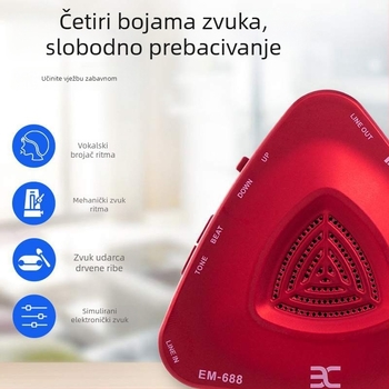 Eno EM-688 Elektronički metronom s tunerom i promjenjivim tonom za klavir, gitaru, Guzheng, Pipa, Erhu i udaraljke – metronom za glazbene ispite