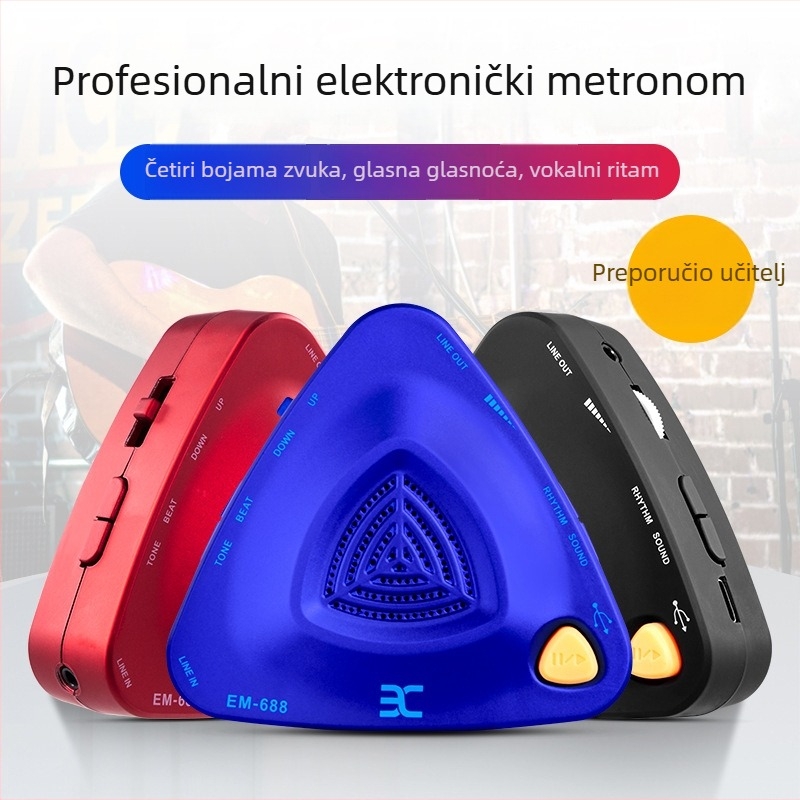 Eno EM-688 Elektronički metronom s tunerom i promjenjivim tonom za klavir, gitaru, Guzheng, Pipa, Erhu i udaraljke – metronom za glazbene ispite