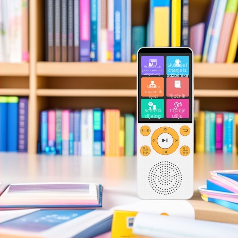 Prenosni uređaj za slušanje i ponavljanje engleskog za učenike (8 GB memorije, Bluetooth, LCD zaslon, baterija koja se puni)