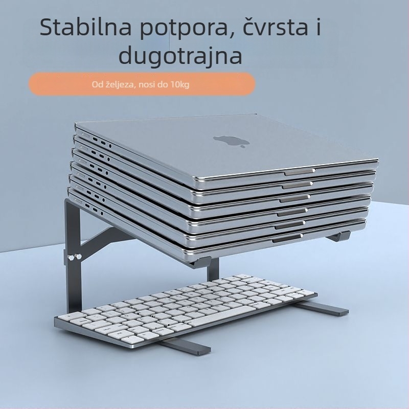 Dvostruki držač za prijenosno računalo, vertikalni gaming nosač, skriveno hlađenje, odvojiva tipkovnica, plastična konstrukcija