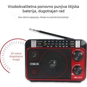 Višepojasni radio prijemnik s USB sučeljem, TF kartom, MP3 reprodukcija i podešavanje pokazivačem