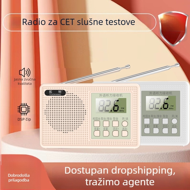 T-6661 CET-4/6 Radio za slušanje s DSP-om, MP3, snimanje, 50 unaprijed postavljenih stanica