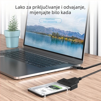Adapter kabel SATA na USB – JMS578 čip – USB-serial port sučelje