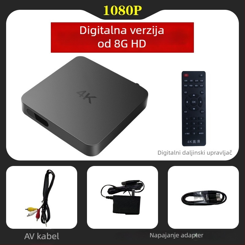 Android TV kutija s 8GB RAM, 4K izlaz, 5G dvostruki pojas Wi-Fi, USB sučelje