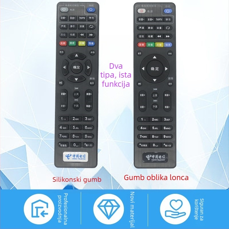 Daljinski upravljač za Skyworth E900/950 RMC-C285 mrežni set-top box (model JZ-YK-0724) Jingzhu Tianhong, domet oko 10 m