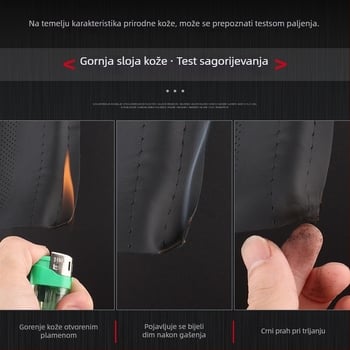 Ochemei navlaka za volan od prve sloje kože za Toyota – Univerzalna za sve sezone, Pravo koža