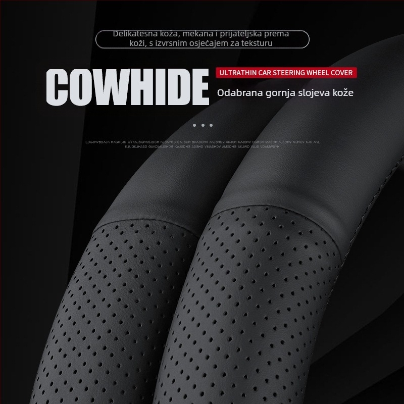 Ochemei navlaka za volan od prve sloje kože za Toyota – Univerzalna za sve sezone, Pravo koža