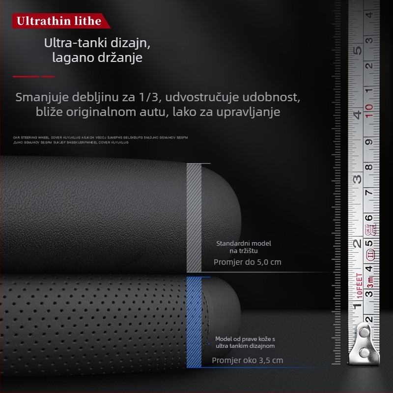 Ochemei navlaka za volan od prve sloje kože za Toyota – Univerzalna za sve sezone, Pravo koža