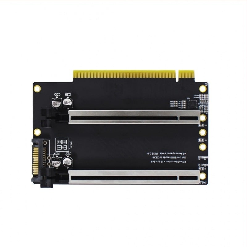PCIe 4.0 x16 na 2 x x8 Split kartica s Clock Split IC Gen3/Gen4