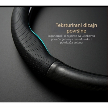 Sportska navlaka za volan, univerzalna za sve sezone, materijal od prirodnih vlakana.