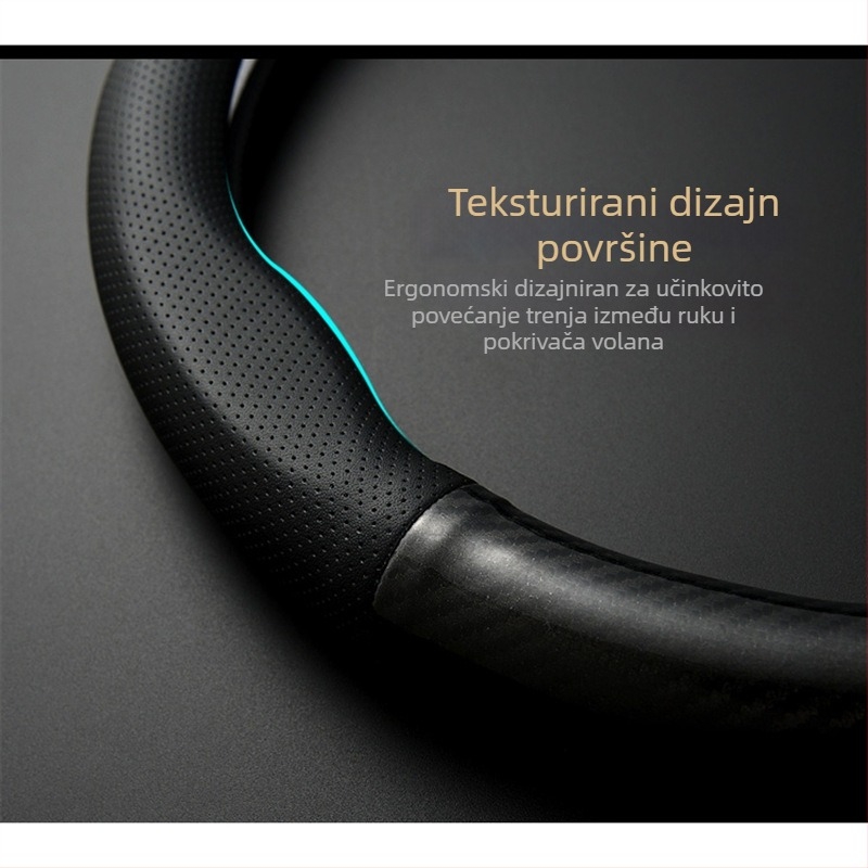 Sportska navlaka za volan, univerzalna za sve sezone, materijal od prirodnih vlakana.