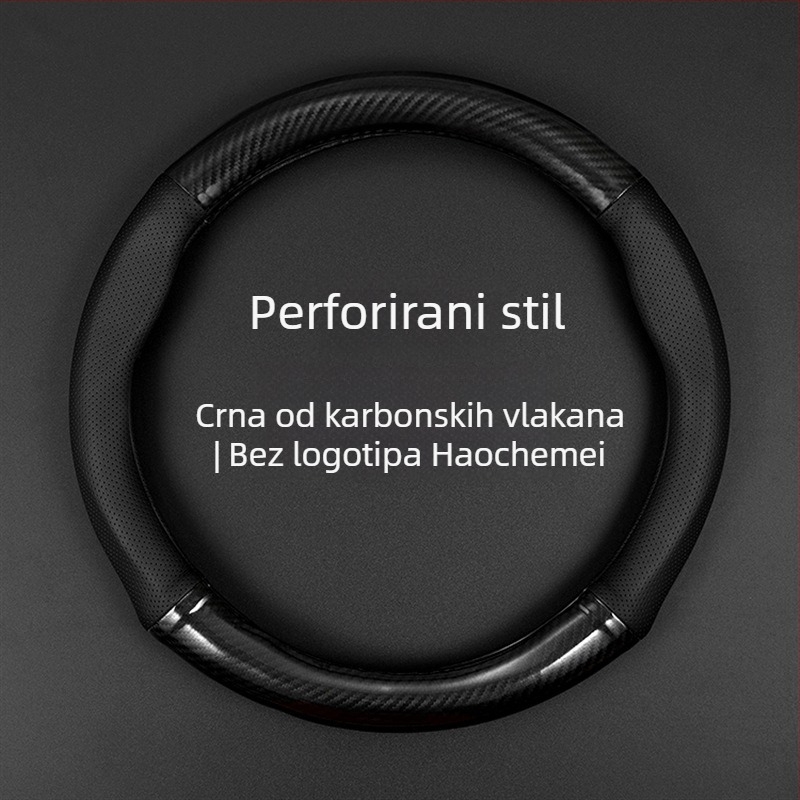 Sportska navlaka za volan, univerzalna za sve sezone, materijal od prirodnih vlakana.