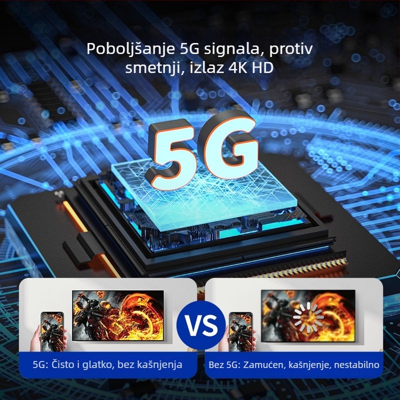 Bežični projektor za mobitele, 5G, 4K HDMI izlaz, USB priključak, model W42-F