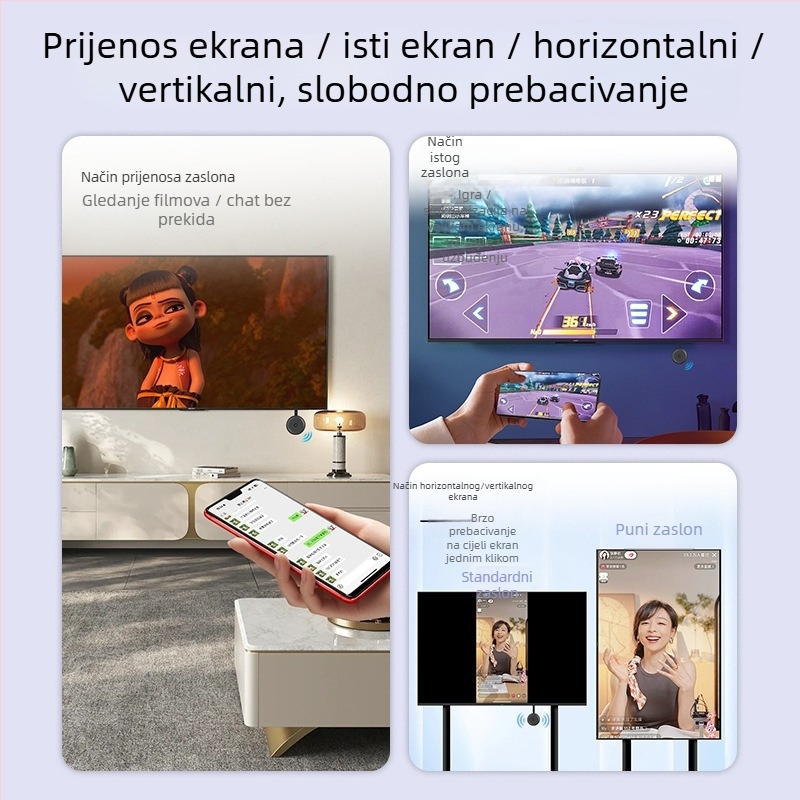 Bežični projektor za mobitele, 5G, 4K HDMI izlaz, USB priključak, model W42-F