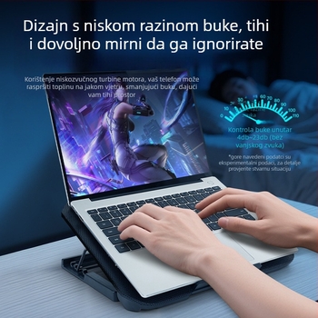 X2 Dvoventilatorski hladnjak za prijenosna računala — plastični radiator, tih rad, 2 ventilatora, 800 g