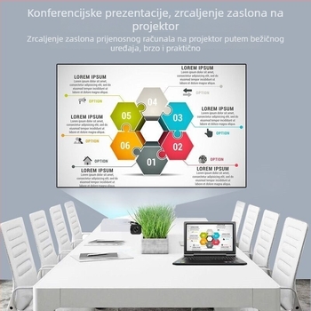 Bežični primopremnik za zrcaljenje zaslona za pametne telefone — HDMI izlaz, 480p, 128MB memorije