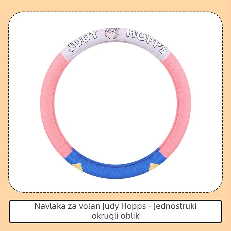 Navlaka za volan automobila – slatki dizajn lisice, univerzalna prilagodba, protuklizna, za sve sezone