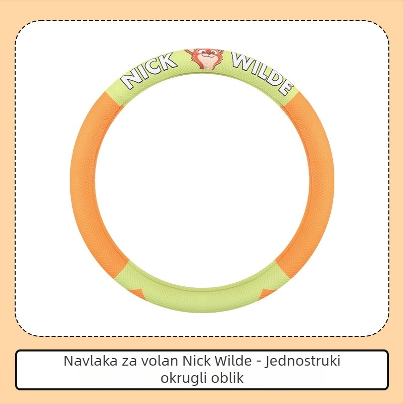 Navlaka za volan automobila – slatki dizajn lisice, univerzalna prilagodba, protuklizna, za sve sezone