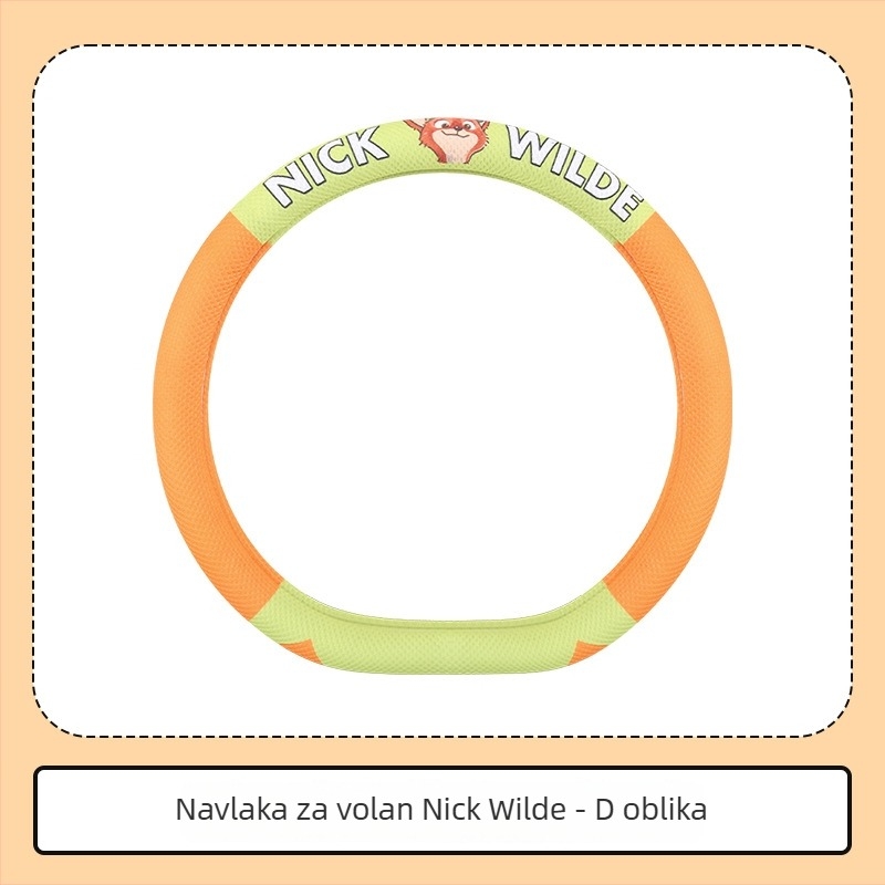 Navlaka za volan automobila – slatki dizajn lisice, univerzalna prilagodba, protuklizna, za sve sezone