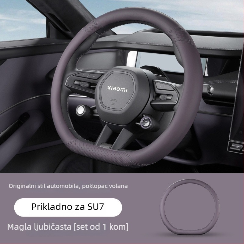 Izuzetno tan pokrov za volan za sve sezone — protuklizan, upija znoj, prirodna vlakna, premium kvalitete, univerzalna prilagodba