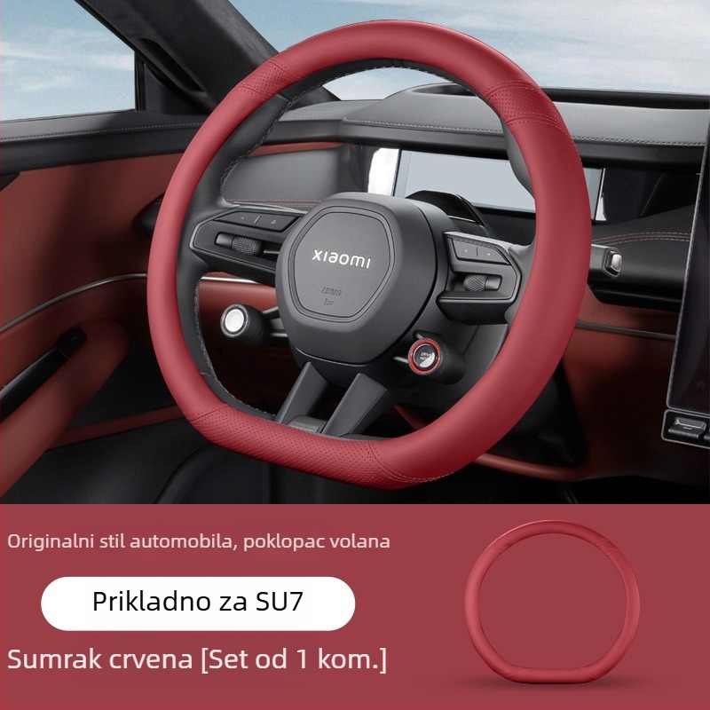 Izuzetno tan pokrov za volan za sve sezone — protuklizan, upija znoj, prirodna vlakna, premium kvalitete, univerzalna prilagodba