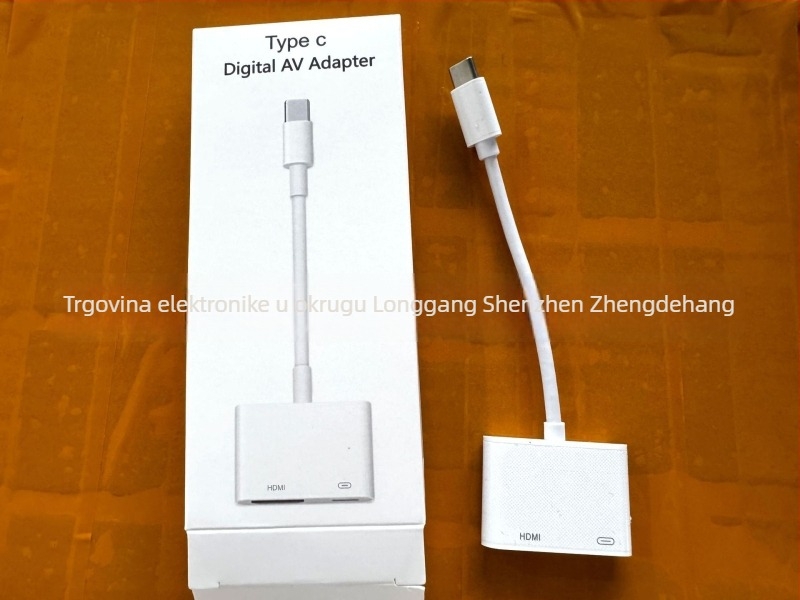 Type-C na HDMI adapter kabel – 4K podrška, HDMI sučelje, brzina 5 Gbps, duljina 0,1 m